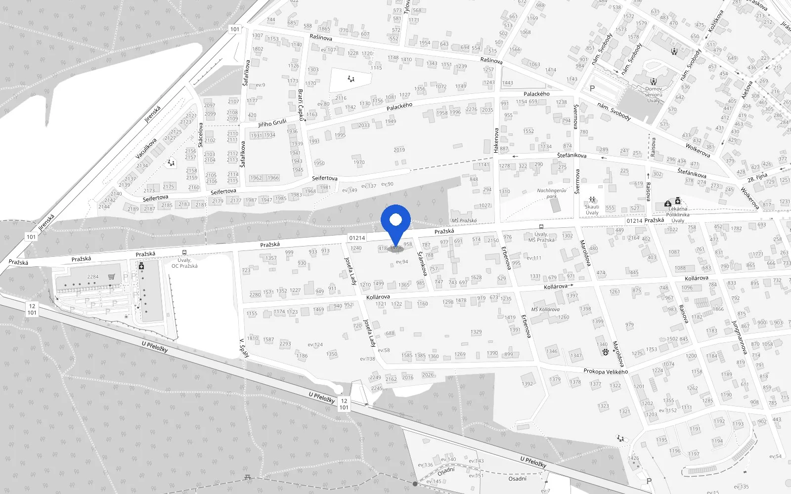 Mapa: VH Works, Pražská 1473, Úvaly